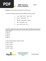 NMAT Chemistry Practice Questions Set 3