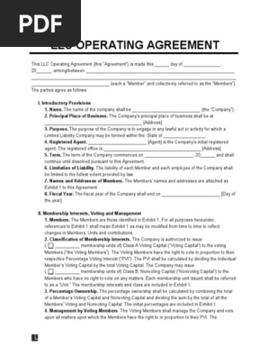 llc-operating-agreement-member-managed