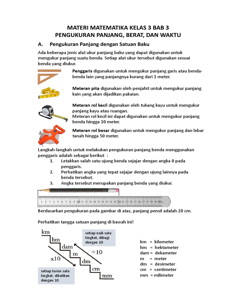 Materi Pengukuran Kelas 3 SD | PDF