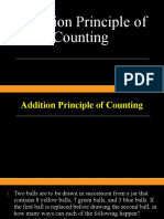 Addition Principle of Counting and Probability