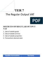 Regular Output Vat