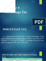 Percentage Tax on Services and International Carriers