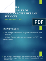 Exempt Sales of Goods, Properties and Services: Anie P Martinez, Cpa