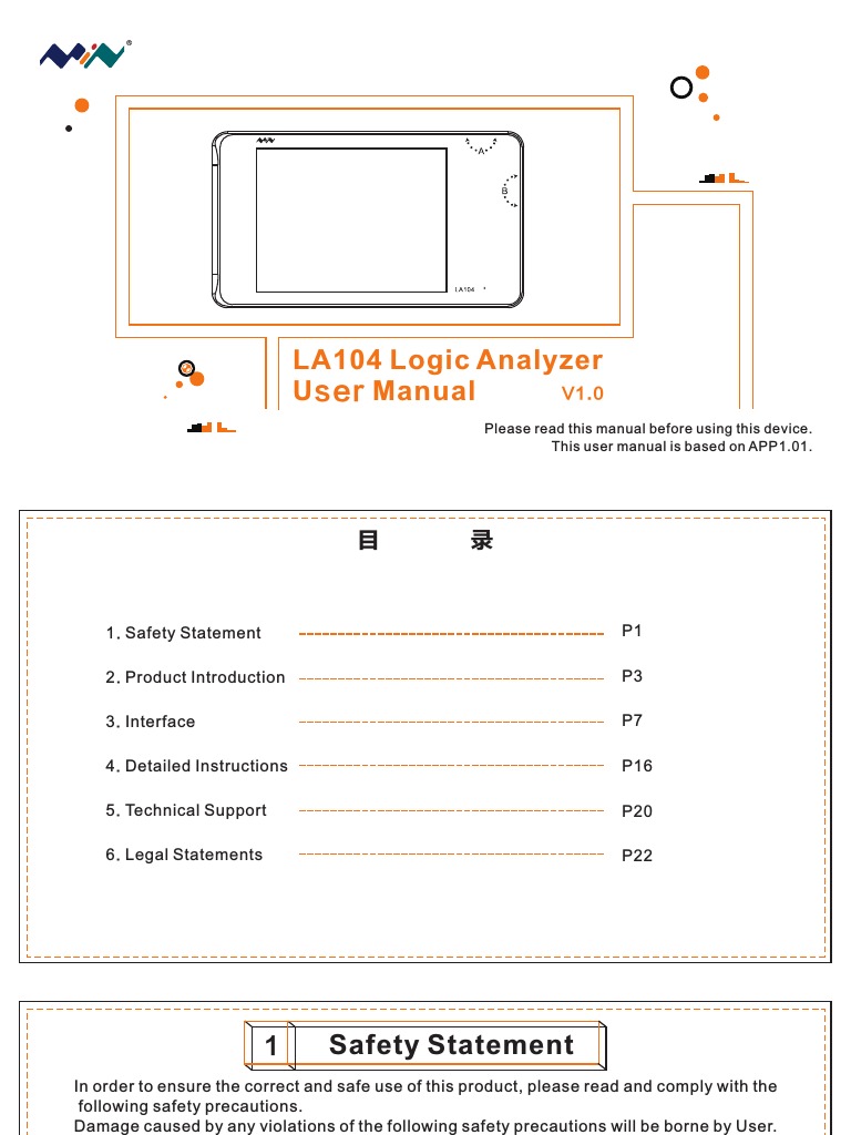LA104 Logic Analyzer User Manual PDF Menu Bit