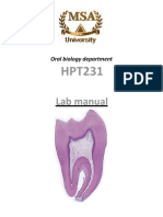 Oral Biology 1 Lab Manual: Faculty of Dentistry