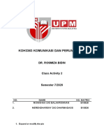 Koh3363 Komunikasi Dan Perundingan: Dr. Rosmiza Bidin