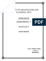 Faculty of Architecture and Planning, Aktu: Research Assignment-1