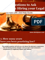 DWI El Paso PPT 4 - 15 Questions To Ask Before Hiring Your Legal