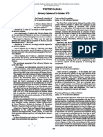Western Sahara Case, Advisory Opinion, ICJ Reports 1975 Summary
