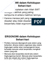 ERGONOMI Dalam Kehidupan Sehari-Hari