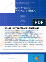 Strategic Planning:Vmosa: Managementoforganizations - Take Home Assignment
