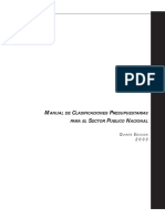 Manual de Clasificaciones Presupuestarias Sector Público