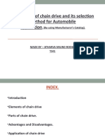 Application of Chain Drive and Its Selection Method For Automobile Application