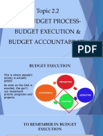 Topic 2.2 Budget Process Budget Execution Budget Accountability