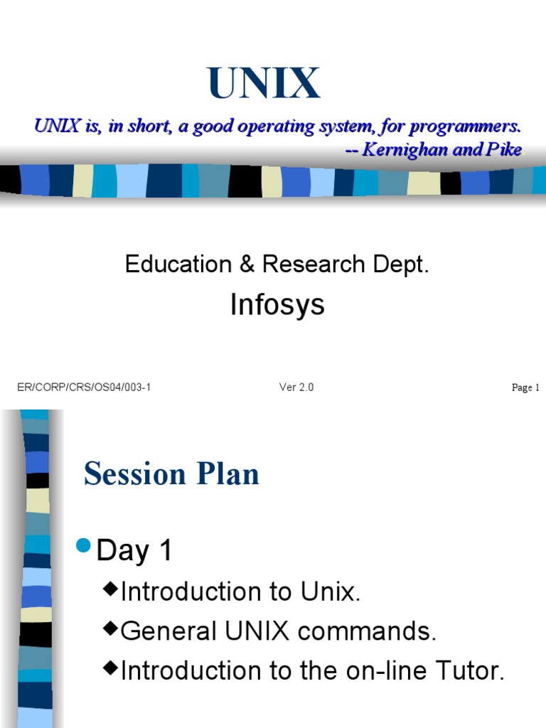 UNIX Training Session Overview | PDF | Data Management | Operating ...