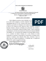 Designación de correo especial para traslado de oficio judicial a jueces de Táchira
