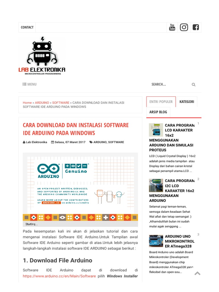 Cara Download & Instal Arduino IDE | PDF