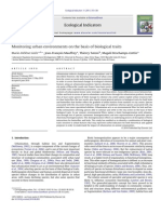 Monitoring Urban Environments On The Basis of Biological Traits