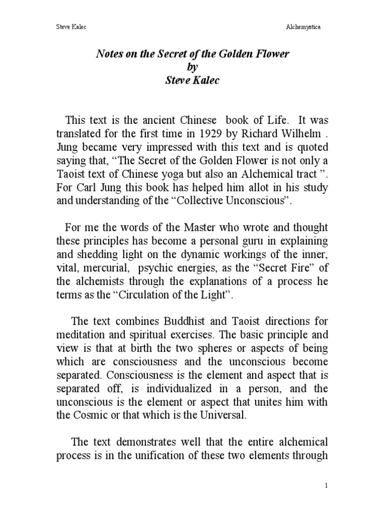 Secret of The Golden Flower 2 PDF Reincarnation Alchemy