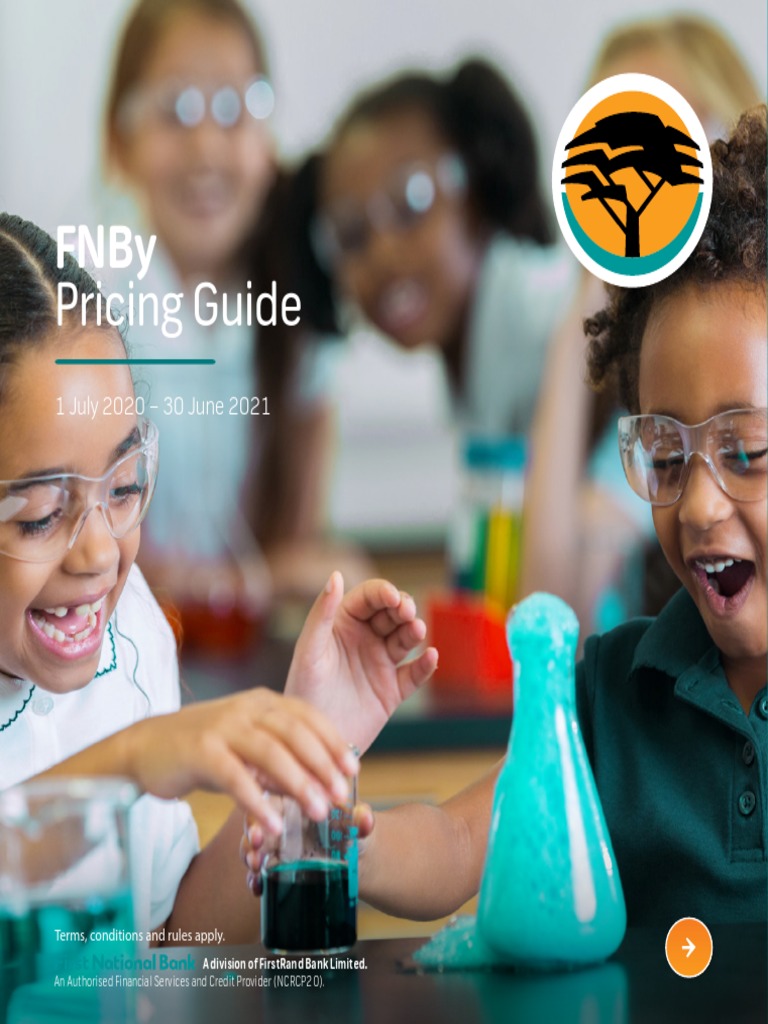 FNB Pricing Guide FNBy PDF Fee Banks