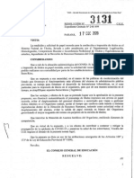 3131-20 CGE Procedimiento de Solicitud y Rendición Anual de Papel Moneda y Solicitud de Impresión de Títulos Vía Correo Electrónico