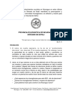 Comunicado Obispo de Estelí Sobre Elecciones