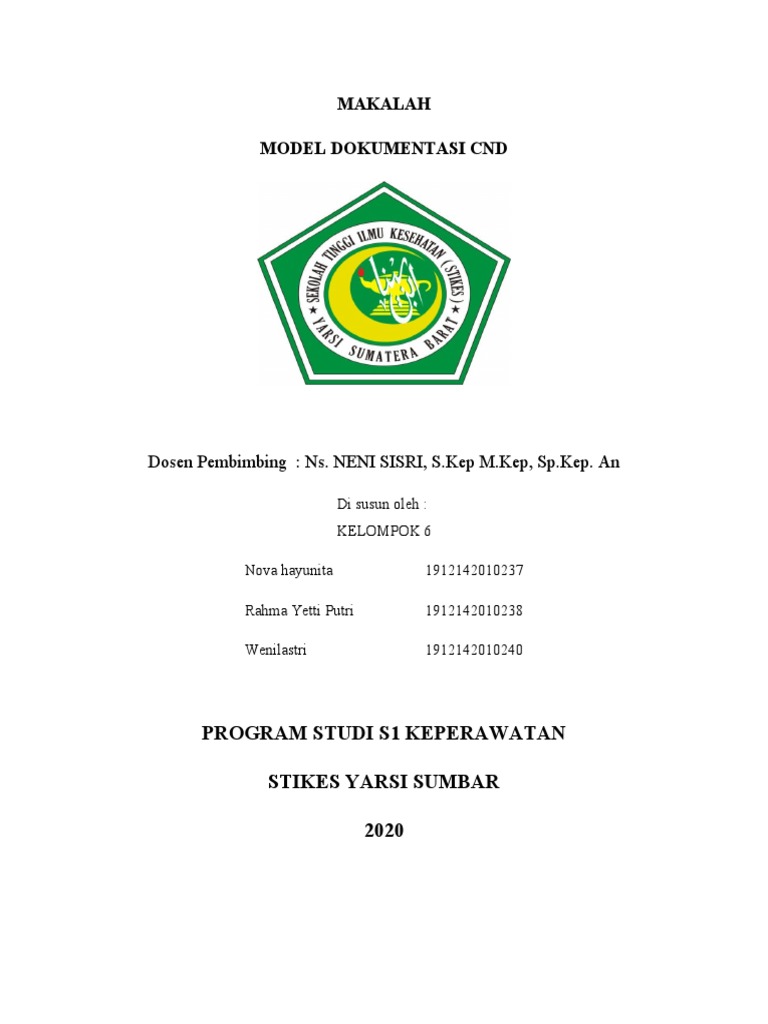 Model Dokumentasi CND dalam Keperawatan | PDF | Bisnis