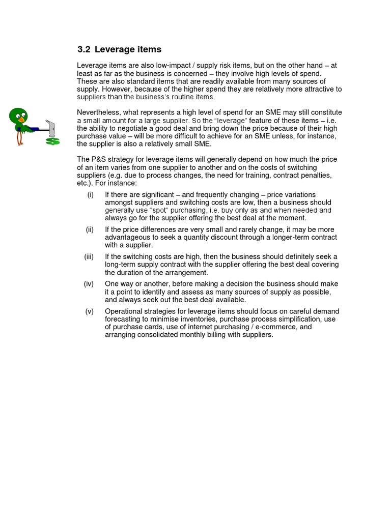 3.2 Leverage Items | PDF | Business