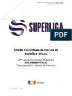 Reglamento Superliga 2021 Primavera