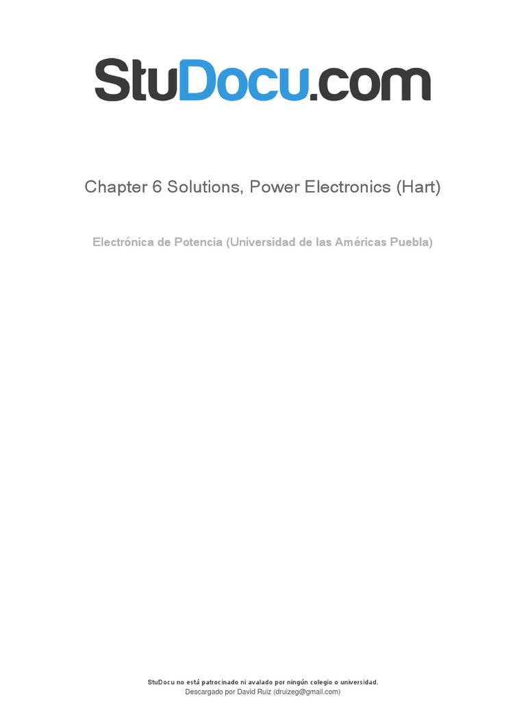 Chapter 6 Solutions Power Electronics Hart PDF Electrical