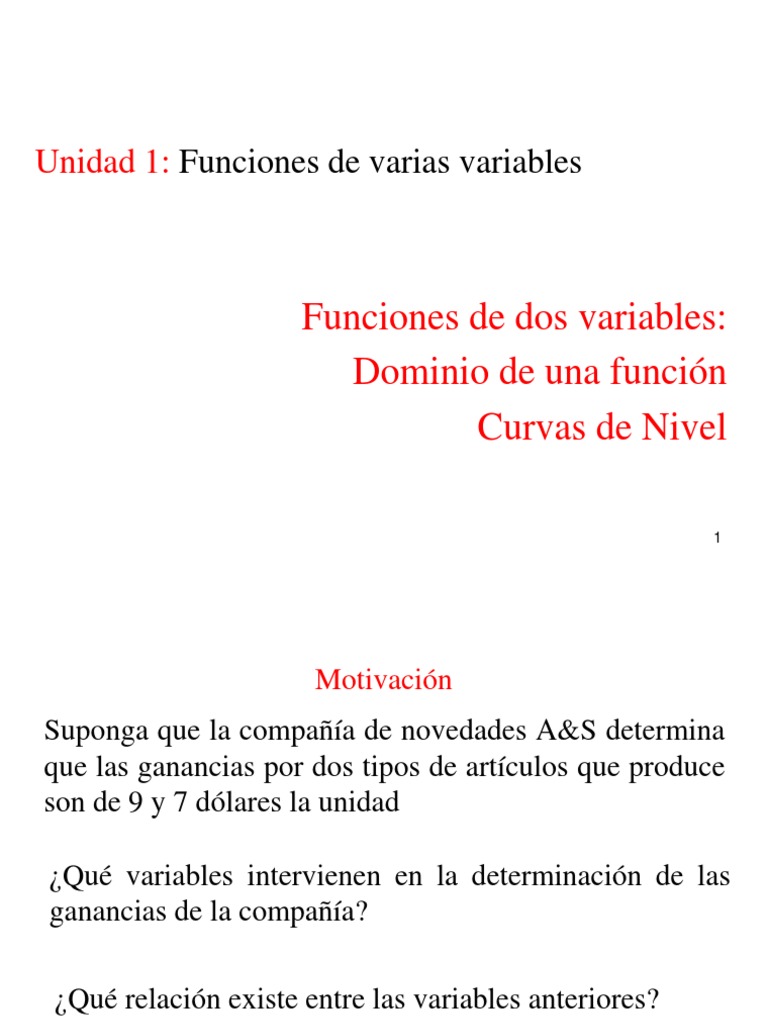01 Varias Variables | PDF | Utilidad | Función (Matemáticas)