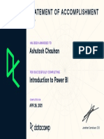 Datacamp Power BI Certificate