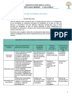 Esquema de Paln Anual de Aula Tutoria 