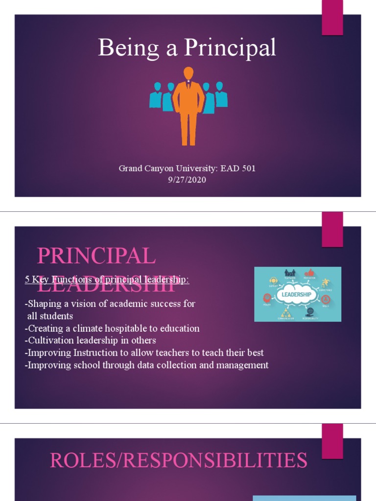 Principal Leadership Roles Explained | PDF | Teachers | Leadership