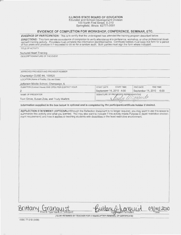 Britt NH Training | PDF | Behavior Modification | Learning