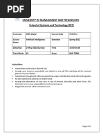 Artificial Intelligence Exam