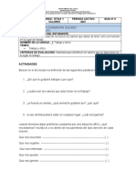 Actividades: en Tu Lugar de Trabajo. Trabajo y Oficio. Tu Lugar de Trabajo