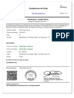 Permiso Temporal: Carabineros de Chile