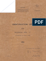 Tel. Set J - Identification List (1951) PDF