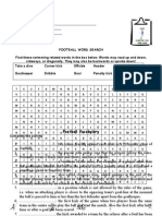 Football Vocabulary: Academic Year 2009 - 2010