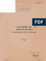Telephone Set J - Parts Catalogue (1974)