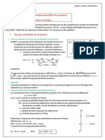 Travail et énergie potentielle de pesanteur