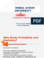Istanbul Aydin University: Introduction To Statistics