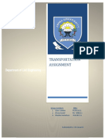 Transportation Assignment: Department of Civil Engineering