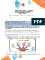 Guía de Actividades y Rúbrica de Evaluación - Unidad 1 - Fase 1 - Diagnóstico