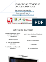 Elaboración de Fichas Técnicas de Productos Alimenticios (5309)