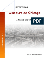 Pompidou, Discours de Chicago