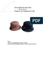 Reversible Bucket Hat Fadalisha Craft 2-3 Yo