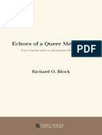 (SUNY Series Literature ... in Theory) Block, Richard O - Echoes of A Queer Messianic From Frankenstein To Brokeback Mountain (2018, State University of New York Press)