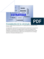 Formulación de La Estrategia